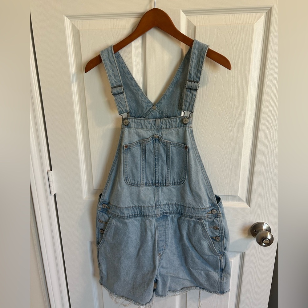 Old Navy Light Blue Denim Overall Shorts